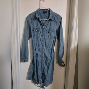 Denim Button-Up Dress